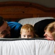 Taylor and Kerri Butts have fun with their son