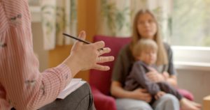 Child's challenges with autism spectrum disorder ASD are addressed during consultation